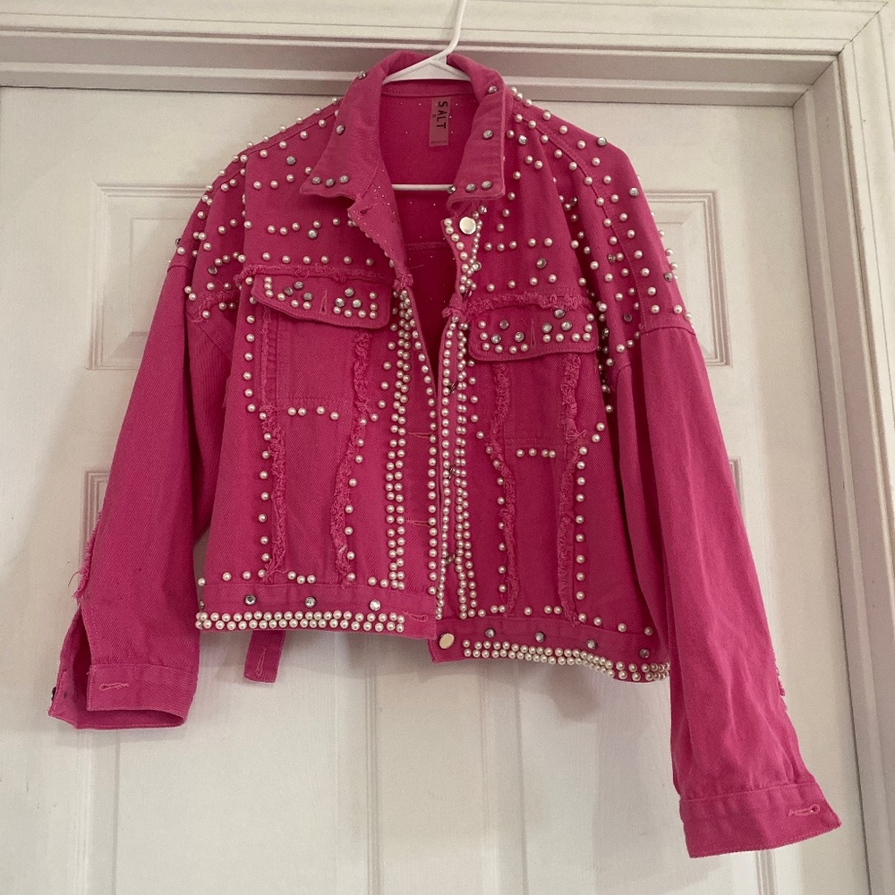 Pink Embellished Jacket